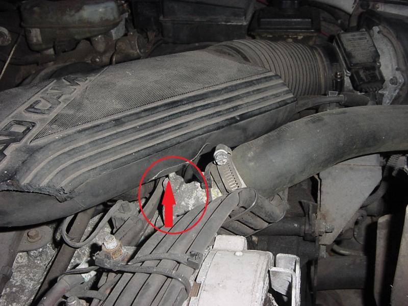 Engine intake damage from thermo stud.jpg