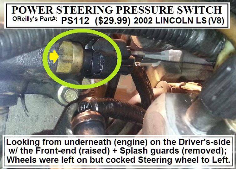 LINCOLN LS (3.9L) Power Steering Pressure Switch.JPG